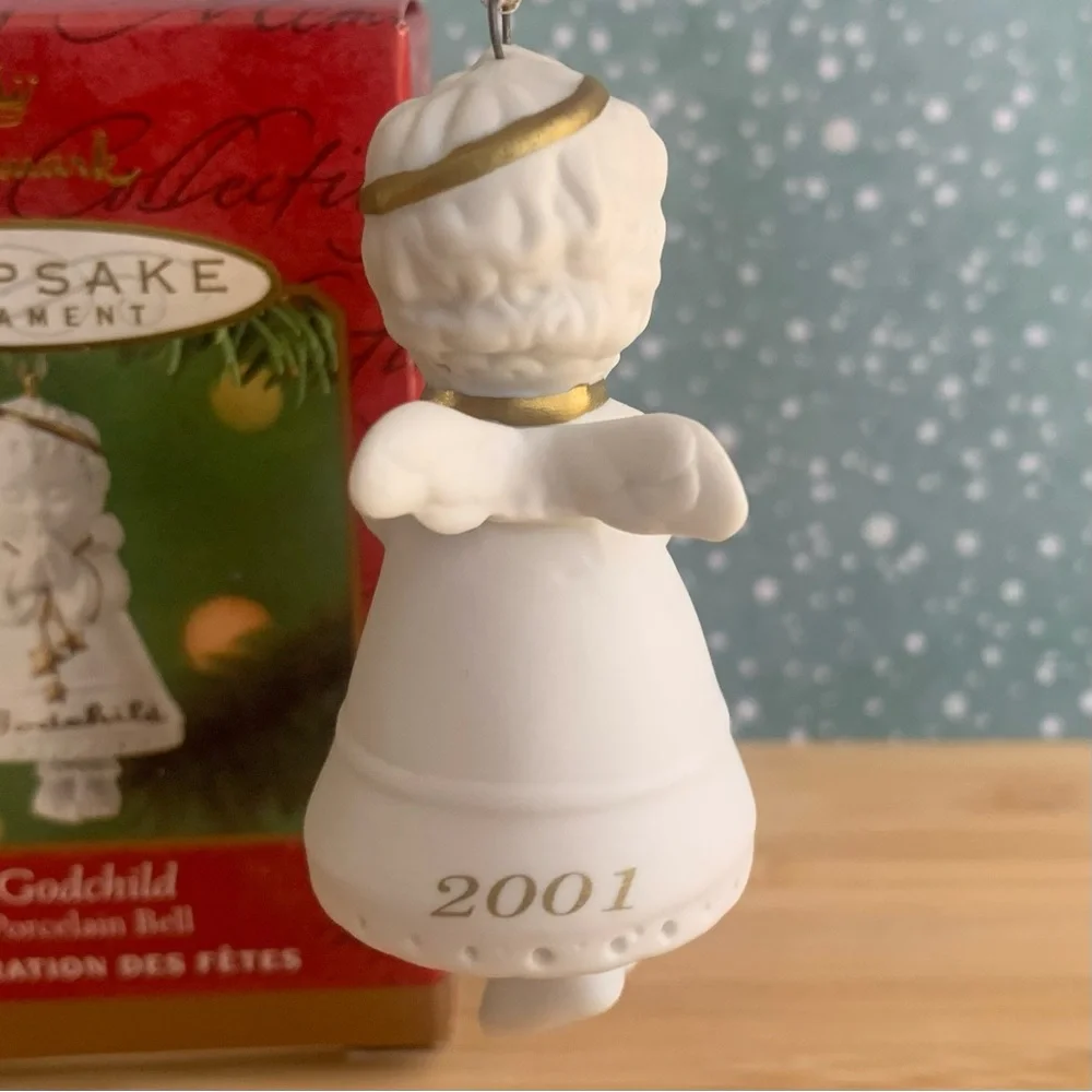 Hallmark Keepsake Ornament * Godchild * Porcelain Bell * 2001